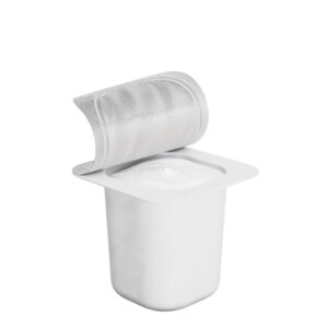 vasetto di yogurt neutro aperto