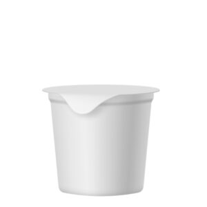 packaging di un vasetto di yogurt neutro